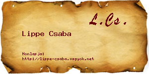 Lippe Csaba névjegykártya